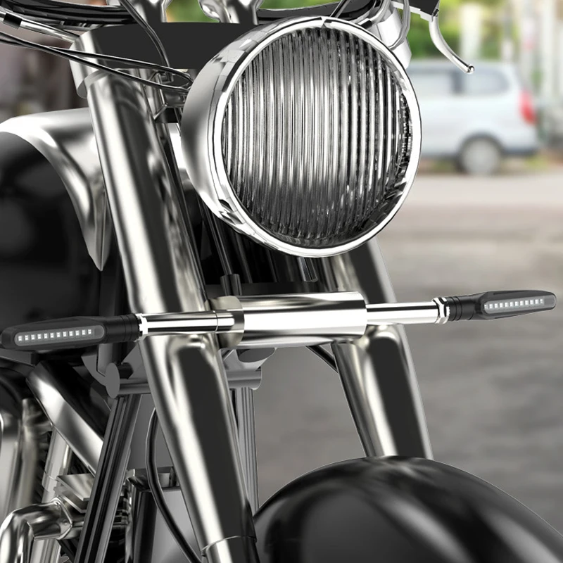 Для Honda, для Yamaha, 1 пара, 12 В, мотоциклетный сигнальный светильник, мигалка, желтый, 12LED, лампа для течения воды, черный, АБС-пластик, Mayitr