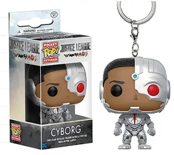 

funko POP Cyborg PVC Action Figure keychain toys for children gift with box