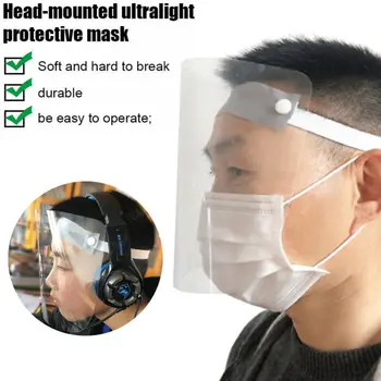 

10 Pcs Transparent Adjustable Face Shield Plastic Face Guard Cover Anti Virus Dust-proof Face Shields Eye Face Protector