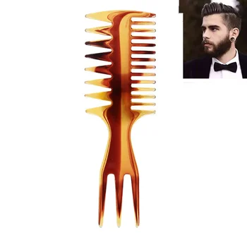 

Three-sided Hair Comb Insert Hair Fork Comb Oil Slick Styling Hair Brush Hairdressing Accessory Brush for Man & Women