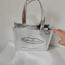 500 шт./лот пользовательские милые рекламные металлические Нетканые хозяйственные сумки для упаковки ювелирных изделий