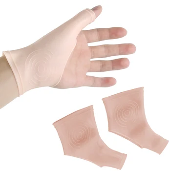 

A Pair Silicone Muscles Soft Corrector Gloves Elastic Protective Breathable Pressure Arthritis Thumb Bracer Wrist Support Stable