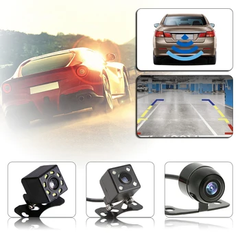 

Hot 8 LED IR Night Vision Backup Parking Camera Waterproof Car Rear View Cam Universal Wide Angle Rearview Auto Cameras