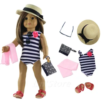 

1 Set Doll Clothes Swimming Suit for 18 inch American Doll Many Style for Choice A3
