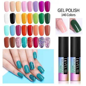 

LILYCUTE 5ML Gel Paint UV Nail Gel Soak Off Nail Art Led Nail varnish Glitter Painting Gel Nail Art Permanant Soak Off UV Gel