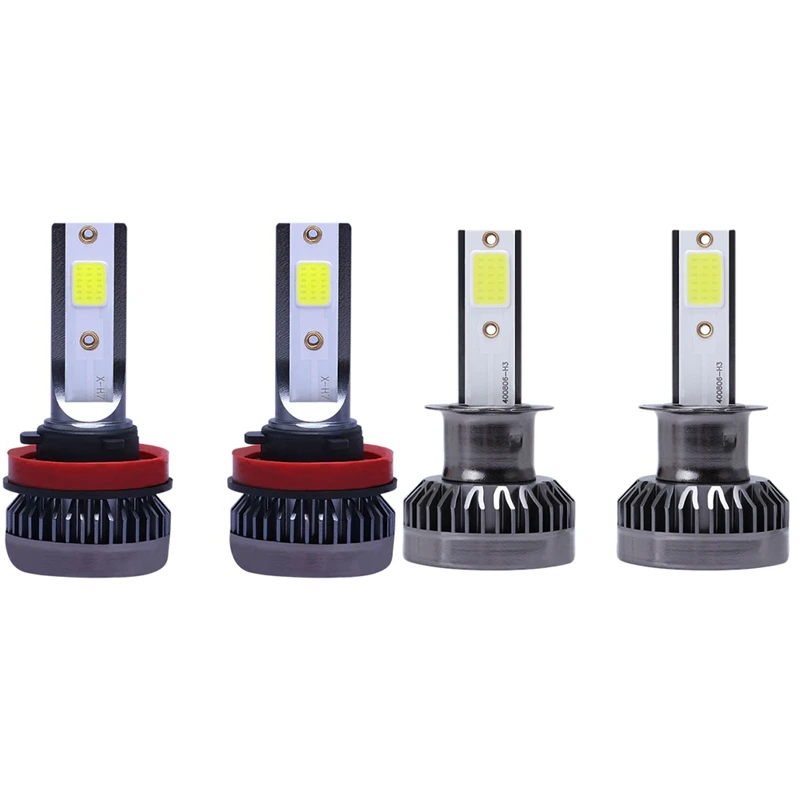 NEW 4Pcs 1400W комплект для переоборудования светодиодных ламп фар Drl 6000K белый 2 шт