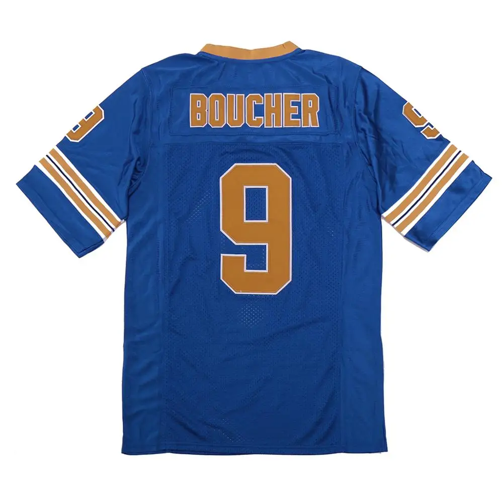 Футболка с надписью "The Waterboy" для американского футбола 9 Sandler Bobby Boucher, цвет синий, Размер S-XXXL