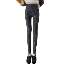 Женские штаны большого размера, высокая талия, тонкие эластичные кожаные леггинсы, тонкие бархатные черные леггинсы для фитнеса, зимние бархатные плотные леггинсы