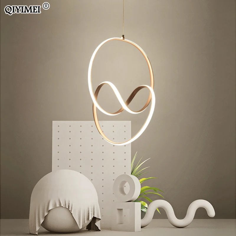 

Gold Color Pendant Lights For Living Dining Room Office Lamp Lanterns Hanging Home Aluminum lighting Fixture Lamparas Colgantes