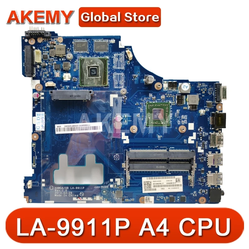 LA-9911P материнская плата ноутбука для lenovo ideapad g505 A4 тестовая процессора |