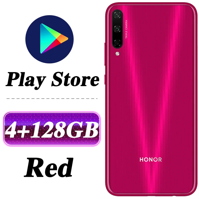 4G 128G Red HONOR PLAY 3, мобильный телефон, Honor 3 Play, 6,39 дюймов, Kirin710F, четыре ядра, Android 9,0, разблокировка лица, Поддержка Google play - Цвет: 4G 128G Red