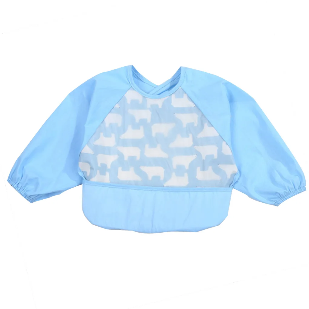 Cartoon Design Baby Bibs Waterproof Girls Boy Feeding Printing Clothes Long Sleeve Unisex Apron - Цвет: NO.2