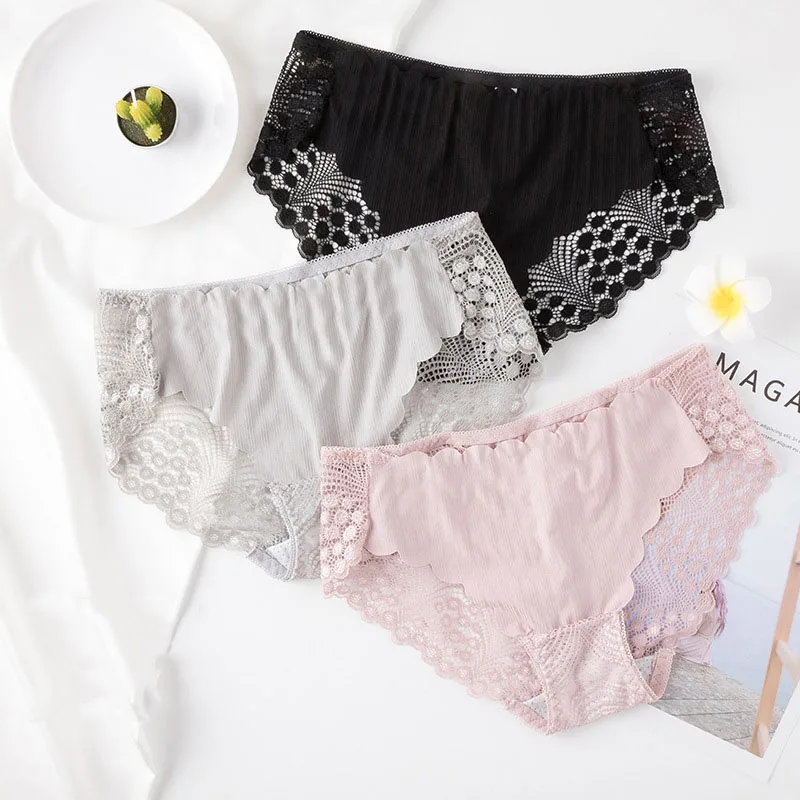 Wasteheart женские модные зеленые розовые хлопковые кружевные трусики с низкой