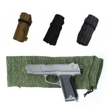 Силиконовый масляный обработанный Короткий пистолет носок полиэфирный трикотажный Пылезащитный Чехол дробовик сумка для хранения 36*10 см
