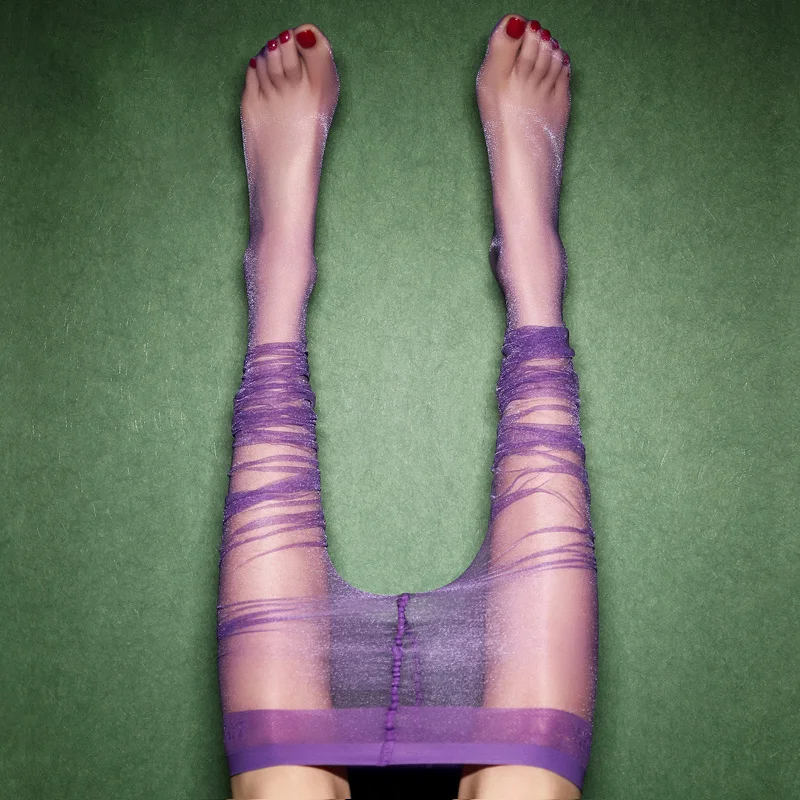 Collants Brillants Noirs Pour Femme - Taille L, Style été, Mode - Neuf Sans étiquette
