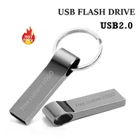 metal logo Hot Sale Metal USB Flash Drive Pendrive 128GB 64GB 32GB 16GB 8GB Flash Memory Stick Pen Drive Usb Stick Cle Usb Free Custom LOGO (1)