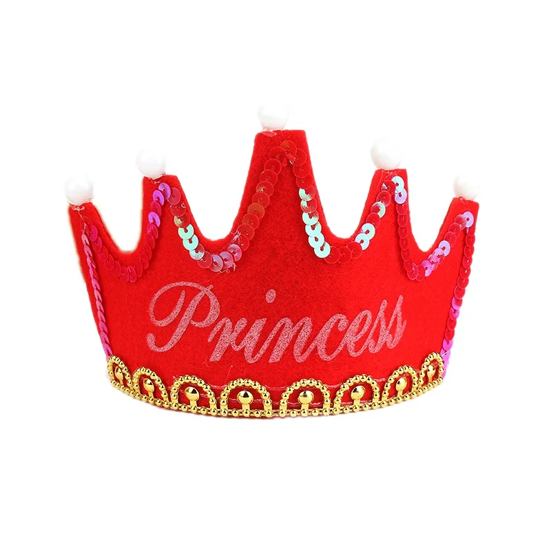 Детские День рождения светодиодная корона шляпа игрушки King принцессы вечерние фон с изображением торта для игрушка вечерние украшения/