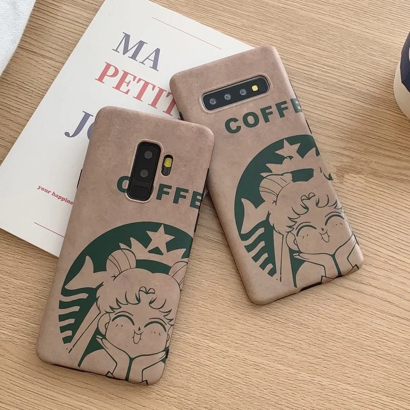 LPWZHMG Coffee Sailor Moon Phone Case For Samsung Galaxy Note 10 8 9 S10 S8 S9 Plus Cover |