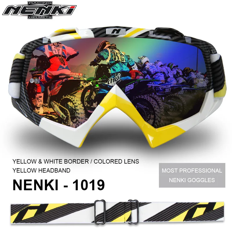 NENKI Мотокросс внедорожник ATV MX для езды на велосипеде по бездорожью и склонам очки DH Для мужчин Для женщин Горные лыжи сноуборд очки мотоциклетные очки. Цветные линзы
