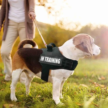 

Personalized Dog Harness NO PULL Reflective Breathable Adjustable Pet Harness For Small Large Dog Harness Vest With Custom Patc
