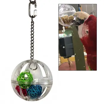 

Parrot Chew Toy Hanging Foraging Ball with Balls Inside Bird Cage Acrylic Stand