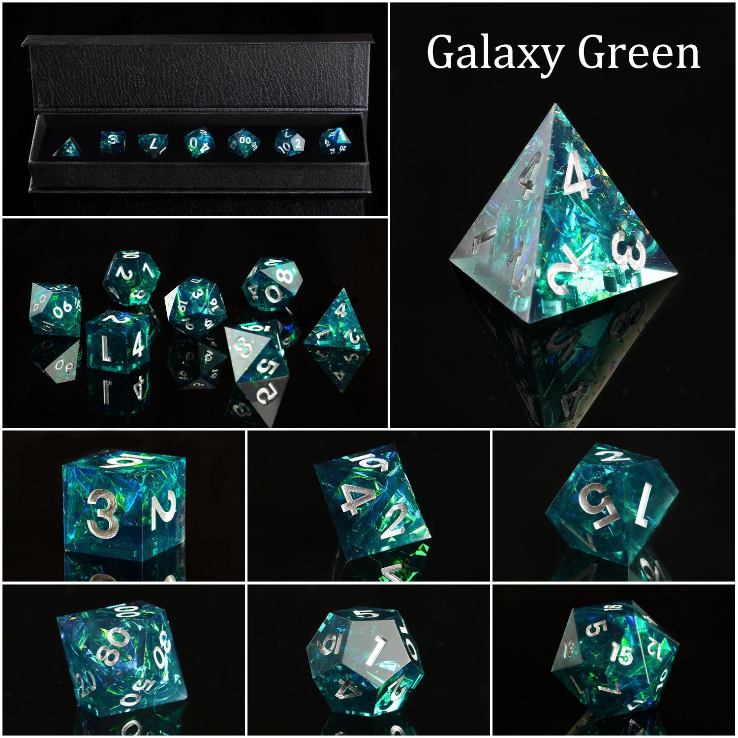 DND Dice Sets Sharp Edge Dice Polyhedral Mirror Sets Galaxy For Role Playing Board Games