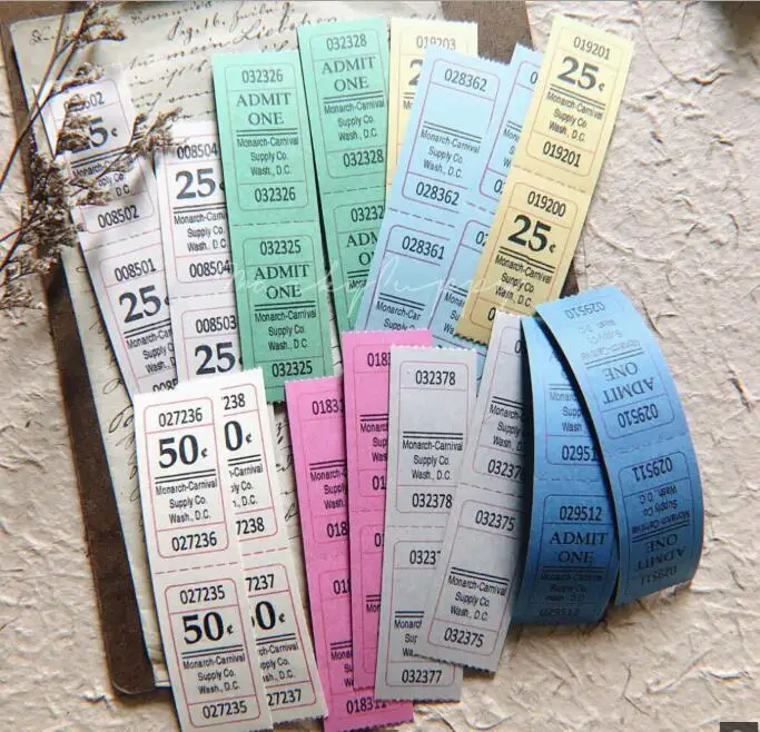 32 шт./упак. винтажные американские карнавальные билетов Ретро купон коллаж материал наклейка, сделай сам, скрапбукинг junkjournal Label Escolar - Цвет: TZ-030 no gum