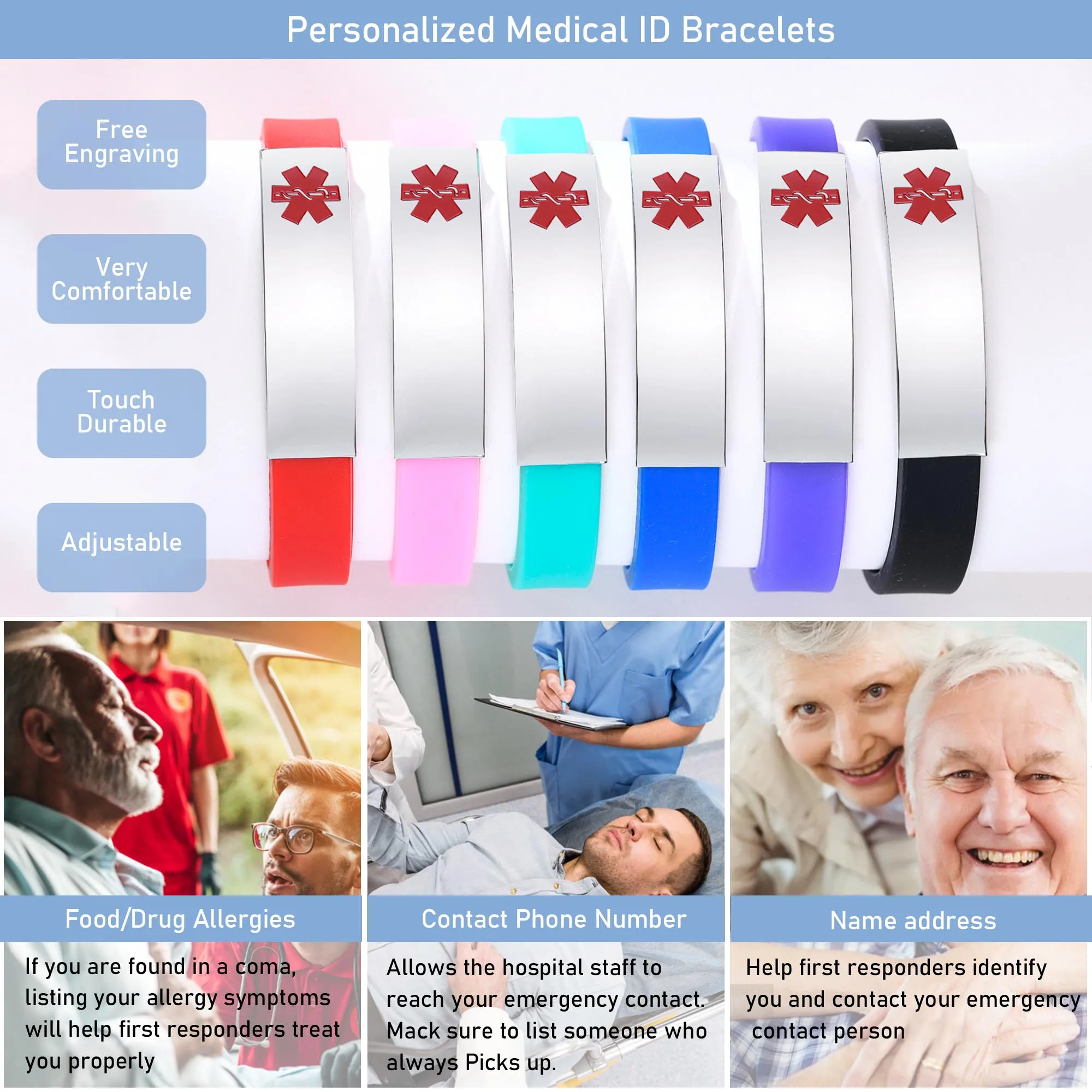 Рисунок 6 - Минималистский Регулируемый Медицинский ID браслет