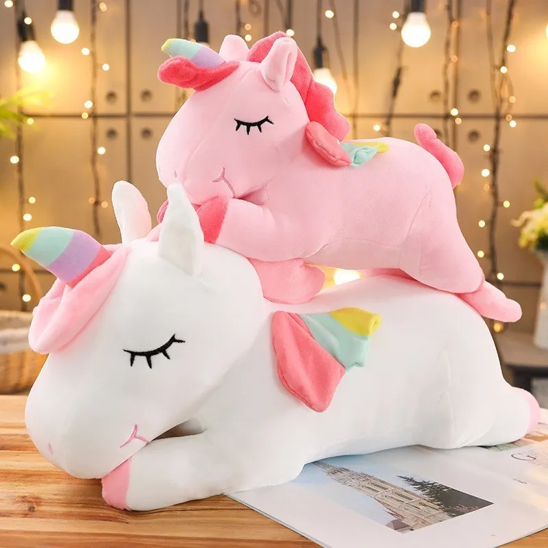 Kawaii Giant Unicorn Plush Toy Soft Stuffed Unicorn Soft Dolls 20 80cm Animal Horse Toys For 3