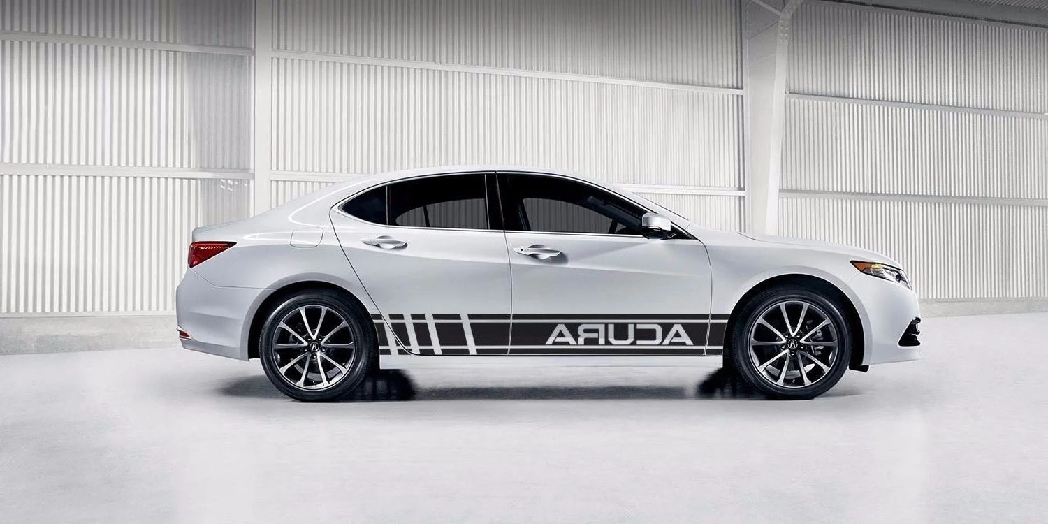 

For x2/Set Multiple Color Graphic Acura ILX Acura TLX Acura RLX Car Racing Decal Sticker