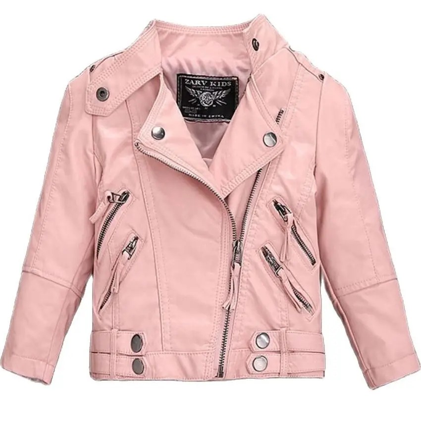 Children's Outerwear Girl Jacket Spring Autumn Winter PU Leather Boys Coat Collar Overwear Clothes 10-11-12-13-14 Years kids jackets
