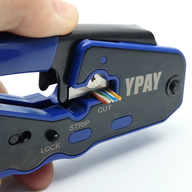 YPAY rj45 crimper network tools pliers cat5 cat6 8p rg rj 45 ethernet cable Stripper pressing wire clamp tongs clip rg45 lan 3