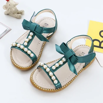 

2020 New Sandals Children Girls Summer Shoes Girls Sandals Flip Flops Kids Beach Sandals Girls Princess Pearl Beading Shoes