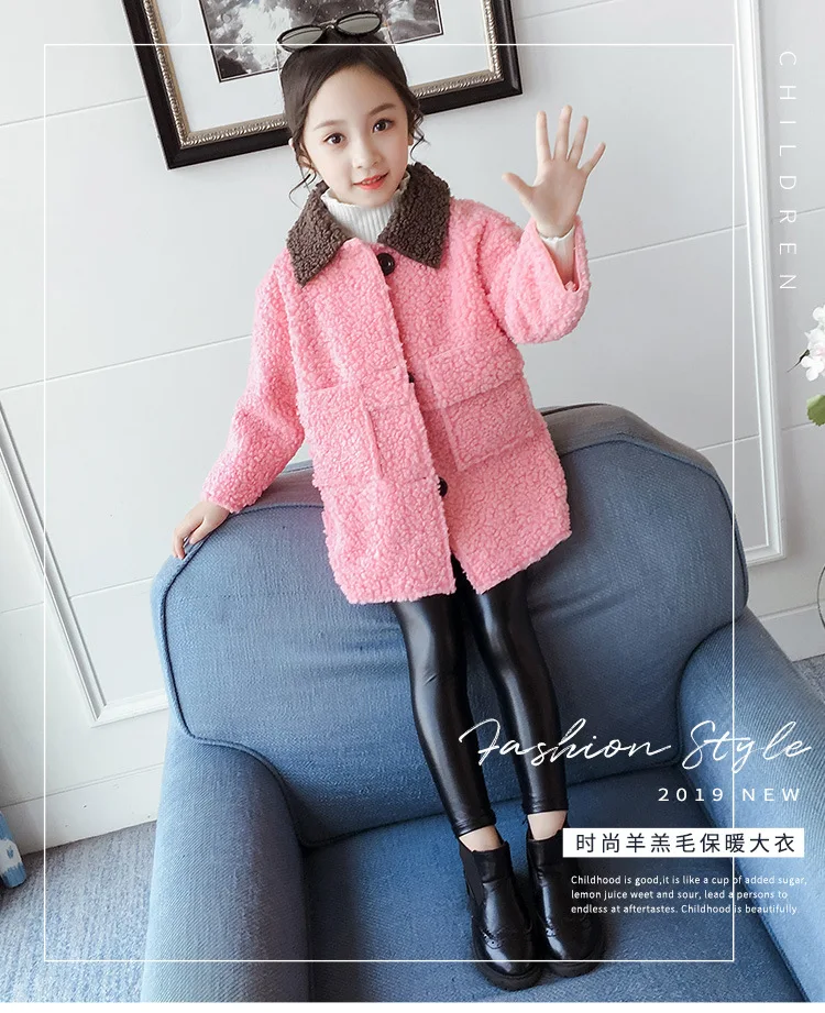 Manteau enfant fille hiver/куртки для девочек; коллекция года; осенне-зимние детские пальто из искусственного меха