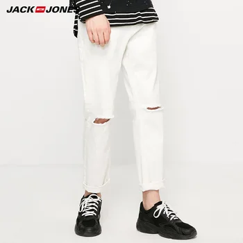 

Jack Jones Mens Stretch Cotton Ripped Crop Jeans|219132511