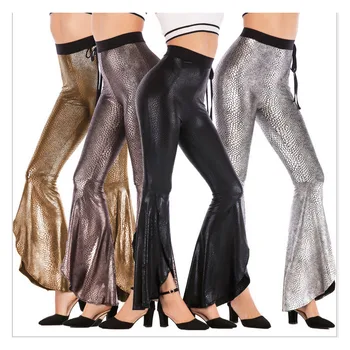 

Fashion Women Royal Flared Leg Stretch Pants Bell Bottom Long High Waisted Trousers