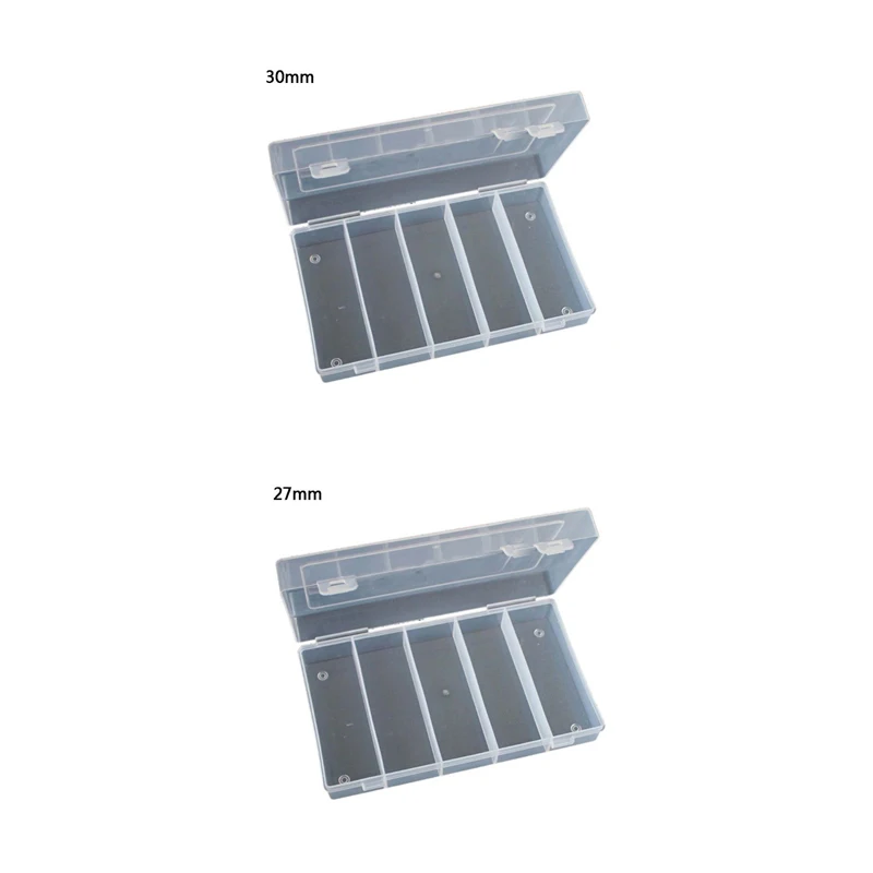 

Rectangular Clear Plastic Storage Box Collection Case Protector for 100pcs 27mm/30mm Coin Capsules Holder or 5pcs 27mm Coin Tube