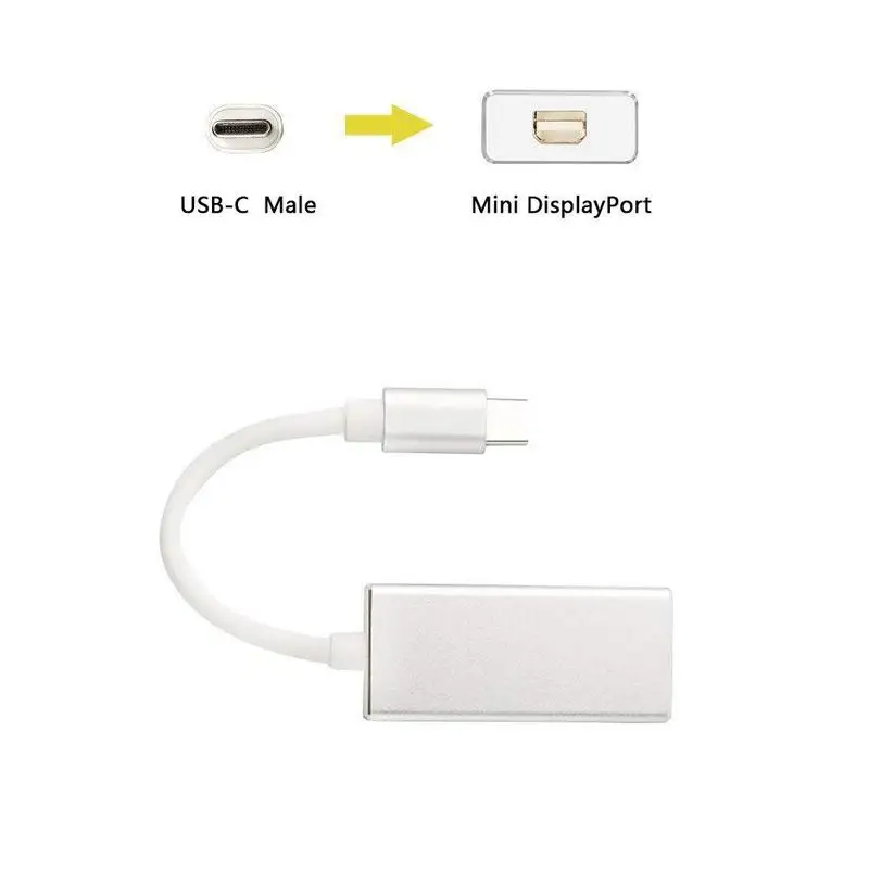 

Адаптер для порта дисплея 4K USB C на Mini DP USB 3.1 Type C на Mini, конвертер Thunderbolt 3 в Mini DP Для Macbook Pro