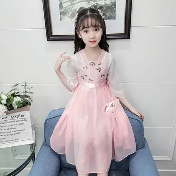 

Girls Hanfu Dress 2020 New Style Costume Skirt Children's Chinese Style Children's Clothing Summer Western Style Immortal Skirt
