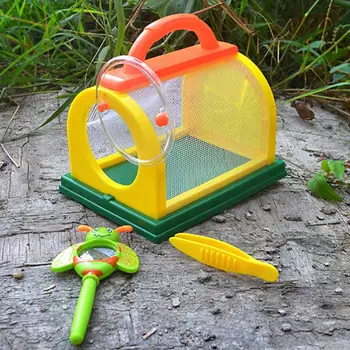

Portable Kids Insect Bug Cage With Tweezers Magnifier Backyard Outdoor Scientific Exploration Critter Educational Toy
