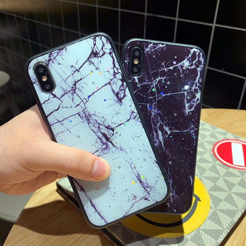 Блестящий чехол из мягкого прозрачного силикона и ТПУ для iPhone 6 6s 7 8 Plus 10 X XS XR 11 Pro