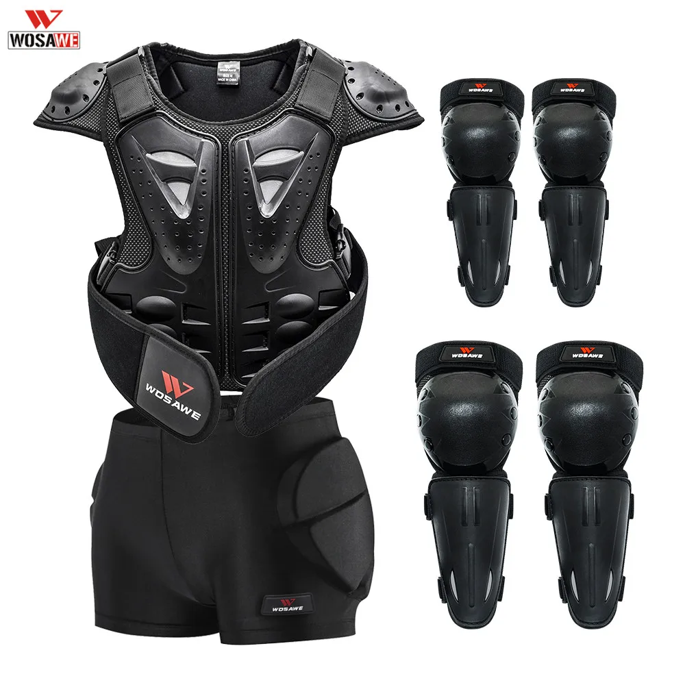 

WOSAWE Children's Motorcycle Armor Body Armor Motos Jacket Back Shoulder Kids Body Protector Gear Motorcross Armored Girder