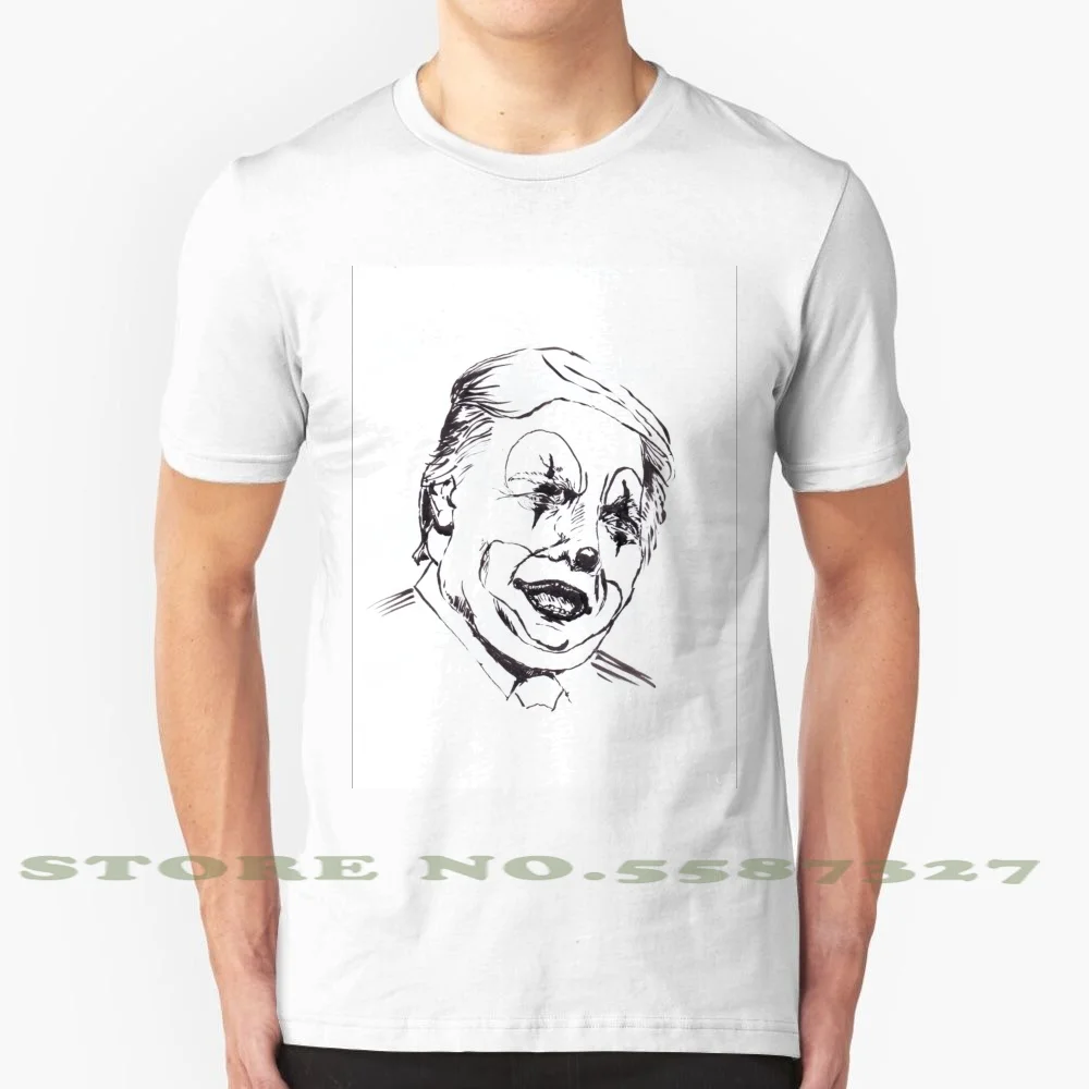 Модная Винтажная футболка с изображением Дональда Трампа клоуна футболки