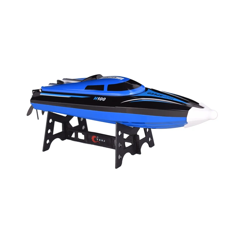 TKKJ High Speed RC Boat H100 1:36 2.4G 4CH 20km/h Racing Remote Control Boat with LCD Screen For Children Toys Kids Gift