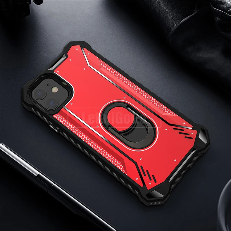 Роскошный чехол-держатель с металлическим кольцом для IPhone 11 Pro Max, чехол-броня, противоударный чехол-накладка для IPhone 8, 7, 6, 6s Plus, силиконовый чехол