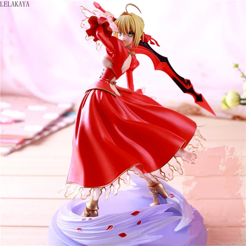 23 см Fate Stay Night Extra Red Saber Нерон Клавдий Цезарь Augustus Germanicus Боевая версия ПВХ фигурка Коллекция Модель