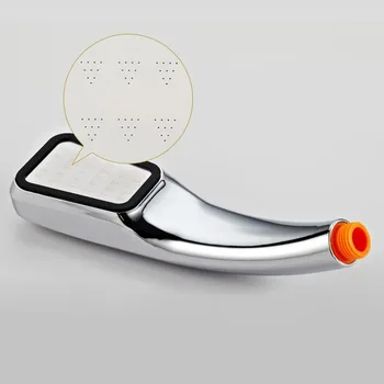 

Handheld Square Bathing Sprayer Bathroom Hand Shower 2019 New 300 Tiny Holes Pressure Water Booster Saving Square Shower Head