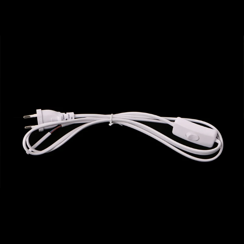 1,8 м кабель с европейской вилкой белая линия с кнопкой включения/выключения шнур питания для светодиодный лампы E65B
