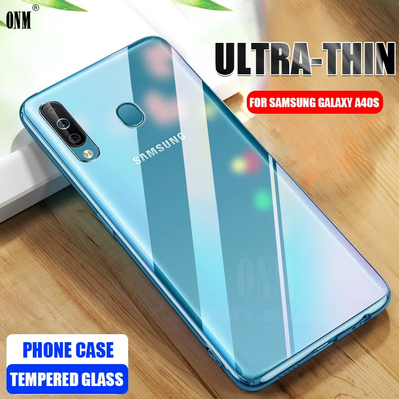 Чехол для samsung galaxy A40s TPU Силиконовый прочный прозрачный мягкий чехол защитная