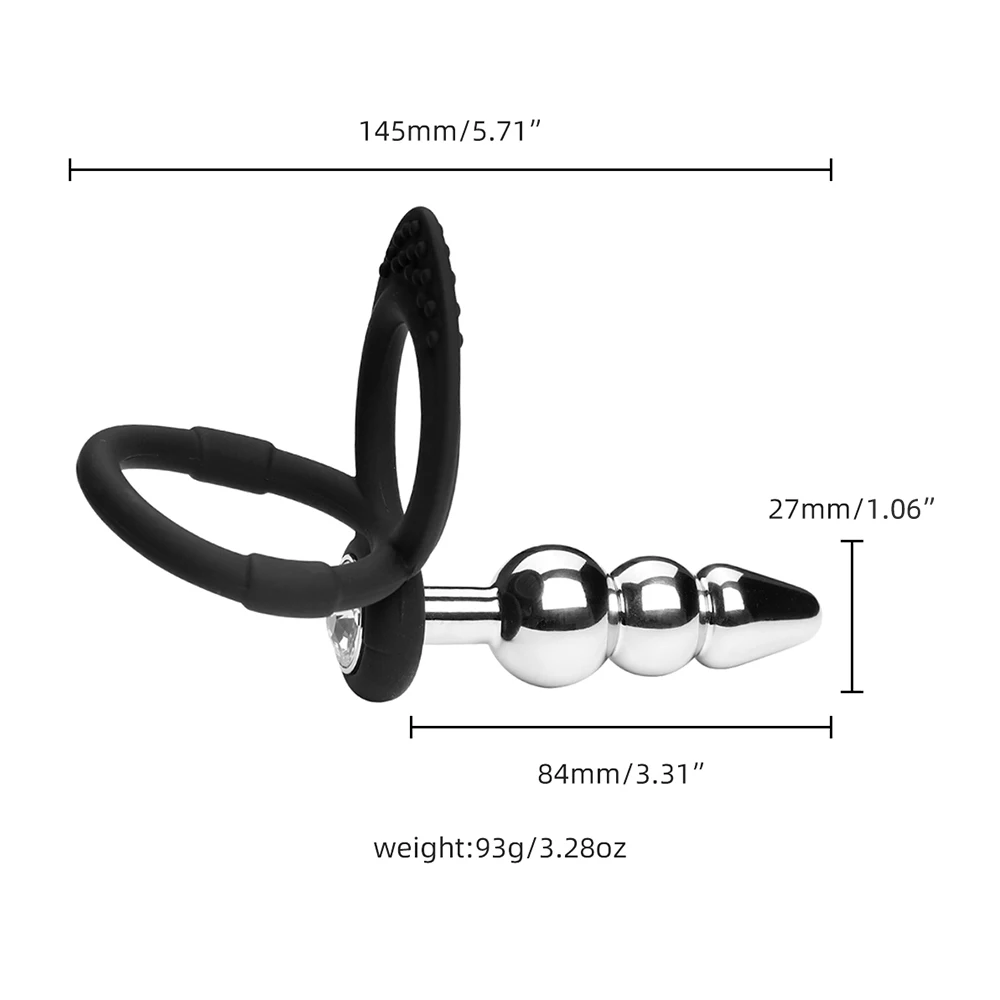 Anal Plug With Silicone Ring For Couples Double Anal Expander_voghion.com